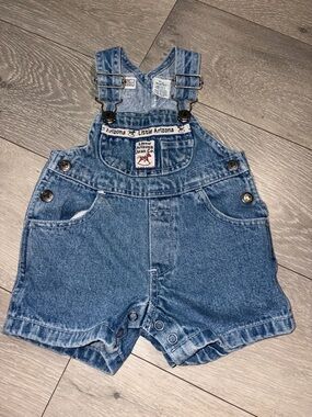 Arizona Jean Company Denim Shortalls in Medium Blue